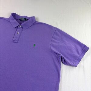 Polo Ralph Lauren Shirt Mens 3XLT Tall Purple Short Sleeve Golf Preppy Cotton